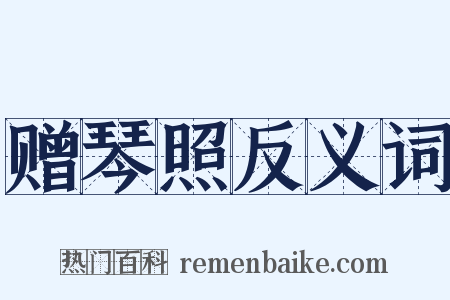赠琴照反义词是什么意思的图片